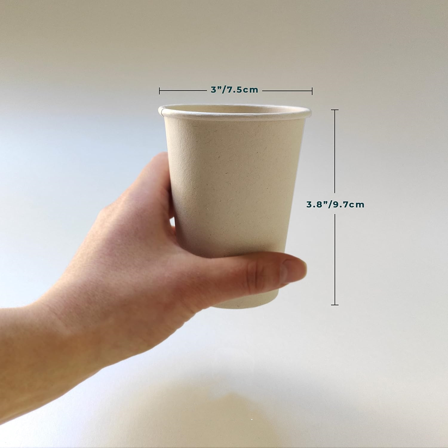 Sustainable Disposable 9 oz Drinking Coffee Cups Eco Friendly Premium Party Cups Natural Sugarcane Bagasse Fiber Sturdy Cups for Hot or Cold Drinks