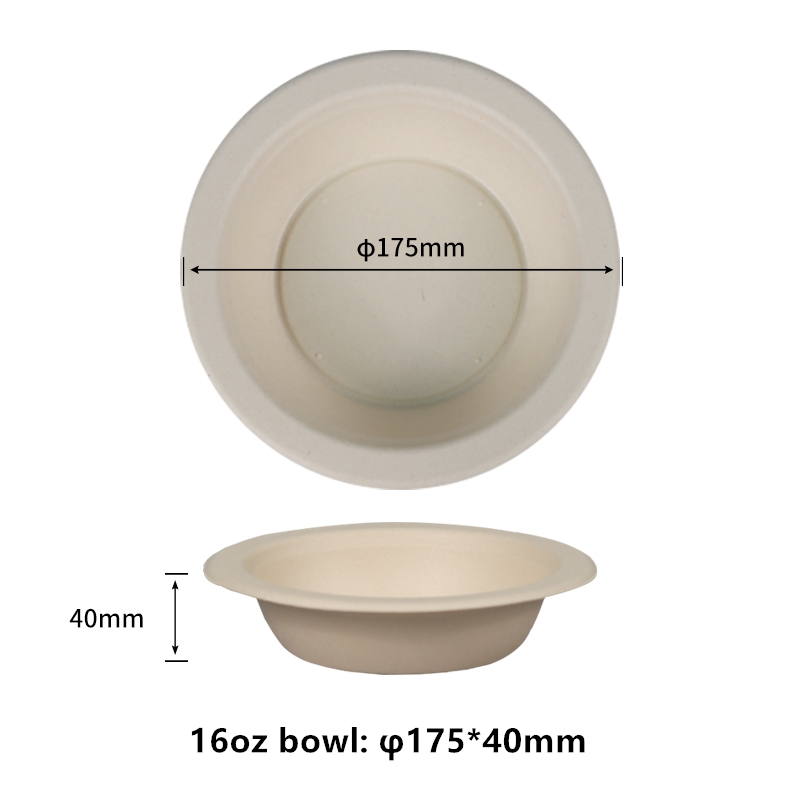 Compostable Paper Plates 16oz Heavy-Duty Biodegradable Bowls Ideal for Parties Weddings Picnics Camping Eco-friendly Safe BPA Free Microwave Safe