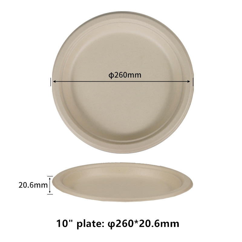 Compostable  Paper Plates 10 Inch Heavy Duty - Disposable Large Paper Plates Bulk Eco-Friendly Everyday Use Parties Commercial Settings